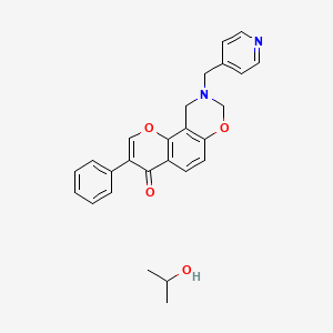 molecular formula C26H26N2O4 B14099048 3-Phenyl-9-(pyridin-4-ylmethyl)-8,10-dihydropyrano[2,3-f][1,3]benzoxazin-4-one;propan-2-ol 