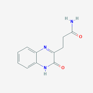 molecular formula C11H11N3O2 B14099059 3-(3-Oxo-3,4-dihydroquinoxalin-2-yl)propanamide 