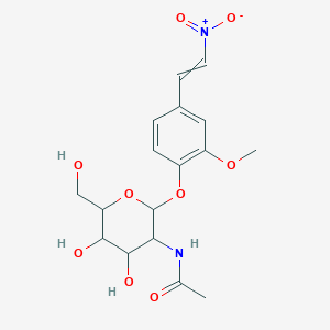 N-((2S,3R,4R,5S,6R)-4,5-dihydroxy-6-(hydroxymethyl)-2-(2-methoxy-4-((E)-2-nitrovinyl)phenoxy)tetrahydro-2H-pyran-3-yl)acetamide