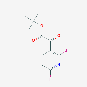 molecular formula C11H11F2NO3 B140991 叔丁基2-(2,6-二氟吡啶-3-基)-2-氧代乙酸酯 CAS No. 155601-70-0