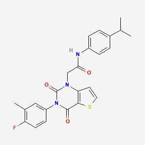 2-[3-(4-fluoro-3-methylphenyl)-2,4-dioxo-3,4-dihydrothieno[3,2-d]pyrimidin-1(2H)-yl]-N-[4-(propan-2-yl)phenyl]acetamide