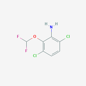molecular formula C7H5Cl2F2NO B1409911 3,6-Dichloro-2-(difluoromethoxy)aniline CAS No. 1807058-14-5