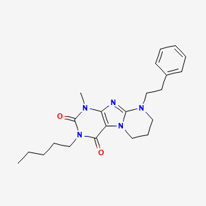 1-methyl-3-pentyl-9-(2-phenylethyl)-6,7,8,9-tetrahydropyrimido[2,1-f]purine-2,4(1H,3H)-dione