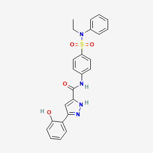 N-{4-[ethyl(phenyl)sulfamoyl]phenyl}-5-(2-hydroxyphenyl)-1H-pyrazole-3-carboxamide