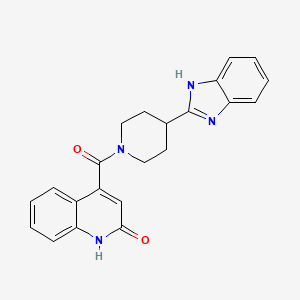 molecular formula C22H20N4O2 B14099156 4-{[4-(1H-benzimidazol-2-yl)piperidin-1-yl]carbonyl}quinolin-2(1H)-one 