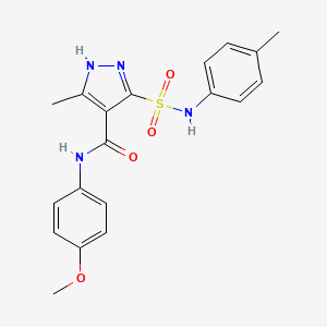 N-(4-methoxyphenyl)-3-methyl-5-[(4-methylphenyl)sulfamoyl]-1H-pyrazole-4-carboxamide