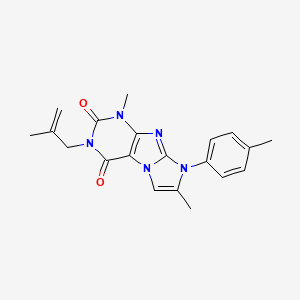 molecular formula C20H21N5O2 B14099164 4,7-Dimethyl-6-(4-methylphenyl)-2-(2-methylprop-2-enyl)purino[7,8-a]imidazole-1,3-dione 