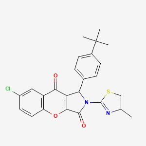 1-(4-Tert-butylphenyl)-7-chloro-2-(4-methyl-1,3-thiazol-2-yl)-1,2-dihydrochromeno[2,3-c]pyrrole-3,9-dione