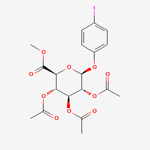 molecular formula C19H21IO10 B14099183 methyl (2S,3S,4S,5R,6S)-3,4,5-triacetyloxy-6-(4-iodophenoxy)oxane-2-carboxylate 