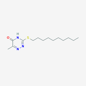 molecular formula C14H25N3OS B14099190 3-(Decylsulfanyl)-6-methyl-1,2,4-triazin-5-ol 