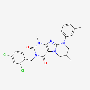 3-[(2,4-dichlorophenyl)methyl]-1,7-dimethyl-9-(3-methylphenyl)-7,8-dihydro-6H-purino[7,8-a]pyrimidine-2,4-dione