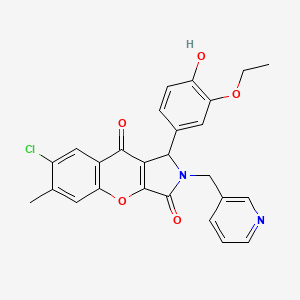 7-Chloro-1-(3-ethoxy-4-hydroxyphenyl)-6-methyl-2-(pyridin-3-ylmethyl)-1,2-dihydrochromeno[2,3-c]pyrrole-3,9-dione