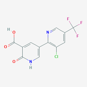 3-Chloro-6'-oxo-5-(trifluoromethyl)-1',6'-dihydro-[2,3'-bipyridine]-5'-carboxylic acid