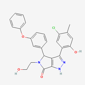 3-(5-chloro-2-hydroxy-4-methylphenyl)-5-(2-hydroxyethyl)-4-(3-phenoxyphenyl)-4,5-dihydropyrrolo[3,4-c]pyrazol-6(2H)-one