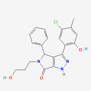 3-(5-chloro-2-hydroxy-4-methylphenyl)-5-(3-hydroxypropyl)-4-phenyl-4,5-dihydropyrrolo[3,4-c]pyrazol-6(2H)-one