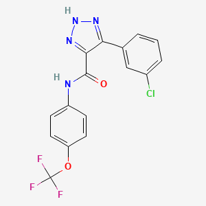 4-(3-chlorophenyl)-N-(4-(trifluoromethoxy)phenyl)-1H-1,2,3-triazole-5-carboxamide