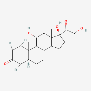 5A-Pregnan-11B,17A,21-triol-3,20-dione-1,2,4,5-D4