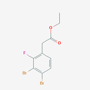 molecular formula C10H9Br2FO2 B1409929 Ethyl 3,4-dibromo-2-fluorophenylacetate CAS No. 1803778-58-6
