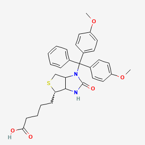 molecular formula C31H34N2O5S B14099308 1H-Thieno[3,4-d]iMidazole-4-pentanoic acid, 1-[bis(4-Methoxyphenyl)phenylMethyl]hexahydro-2-oxo-, [3aS-(3aa,4b,6aa)]- 