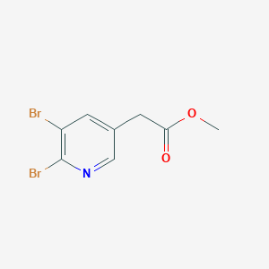 molecular formula C8H7Br2NO2 B1409931 Methyl 2,3-dibromopyridine-5-acetate CAS No. 1806352-08-8