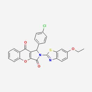 1-(4-Chlorophenyl)-2-(6-ethoxy-1,3-benzothiazol-2-yl)-1,2-dihydrochromeno[2,3-c]pyrrole-3,9-dione