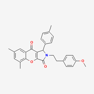 2-[2-(4-Methoxyphenyl)ethyl]-5,7-dimethyl-1-(4-methylphenyl)-1,2-dihydrochromeno[2,3-c]pyrrole-3,9-dione