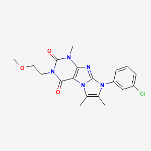 6-(3-Chlorophenyl)-2-(2-methoxyethyl)-4,7,8-trimethylpurino[7,8-a]imidazole-1,3-dione