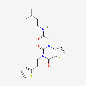 2-{2,4-dioxo-3-[2-(thiophen-2-yl)ethyl]-3,4-dihydrothieno[3,2-d]pyrimidin-1(2H)-yl}-N-(3-methylbutyl)acetamide