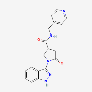 molecular formula C18H17N5O2 B14099351 1-(2H-indazol-3-yl)-5-oxo-N-(pyridin-4-ylmethyl)pyrrolidine-3-carboxamide 