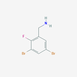 molecular formula C7H6Br2FN B1409936 3,5-Dibromo-2-fluorobenzylamine CAS No. 1807033-05-1