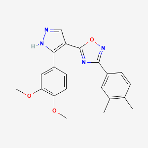 5-(3-(3,4-dimethoxyphenyl)-1H-pyrazol-4-yl)-3-(3,4-dimethylphenyl)-1,2,4-oxadiazole