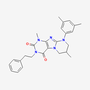 9-(3,5-dimethylphenyl)-1,7-dimethyl-3-(2-phenylethyl)-6,7,8,9-tetrahydropyrimido[2,1-f]purine-2,4(1H,3H)-dione