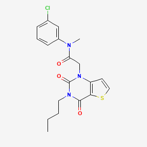 2-(3-butyl-2,4-dioxo-3,4-dihydrothieno[3,2-d]pyrimidin-1(2H)-yl)-N-(3-chlorophenyl)-N-methylacetamide