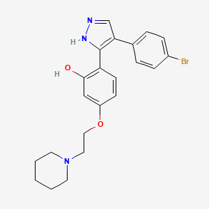 2-[4-(4-bromophenyl)-1H-pyrazol-5-yl]-5-[2-(piperidin-1-yl)ethoxy]phenol