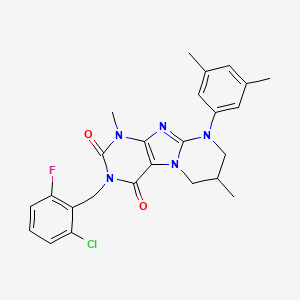 3-[(2-chloro-6-fluorophenyl)methyl]-9-(3,5-dimethylphenyl)-1,7-dimethyl-7,8-dihydro-6H-purino[7,8-a]pyrimidine-2,4-dione