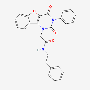 2-(2,4-dioxo-3-phenyl-3,4-dihydrobenzofuro[3,2-d]pyrimidin-1(2H)-yl)-N-phenethylacetamide