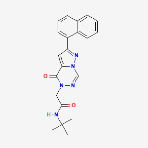 N-tert-butyl-2-[2-(naphthalen-1-yl)-4-oxopyrazolo[1,5-d][1,2,4]triazin-5(4H)-yl]acetamide