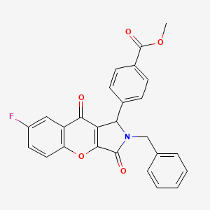 Methyl 4-(2-benzyl-7-fluoro-3,9-dioxo-1,2,3,9-tetrahydrochromeno[2,3-c]pyrrol-1-yl)benzoate