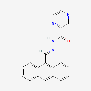 molecular formula C20H14N4O B14099489 N'-[(E)-anthracen-9-ylmethylidene]pyrazine-2-carbohydrazide 