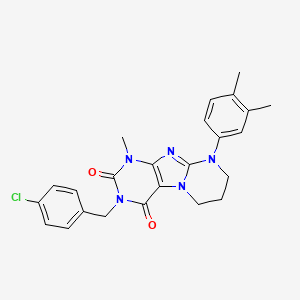 3-(4-chlorobenzyl)-9-(3,4-dimethylphenyl)-1-methyl-6,7,8,9-tetrahydropyrimido[2,1-f]purine-2,4(1H,3H)-dione