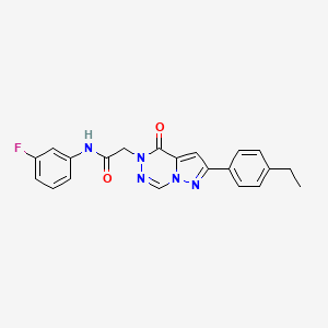 2-(2-(4-ethylphenyl)-4-oxopyrazolo[1,5-d][1,2,4]triazin-5(4H)-yl)-N-(3-fluorophenyl)acetamide