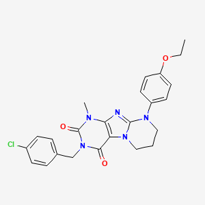 3-[(4-chlorophenyl)methyl]-9-(4-ethoxyphenyl)-1-methyl-7,8-dihydro-6H-purino[7,8-a]pyrimidine-2,4-dione