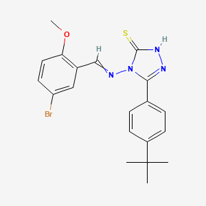 4-[(5-bromo-2-methoxybenzylidene)amino]-5-(4-tert-butylphenyl)-4H-1,2,4-triazole-3-thiol