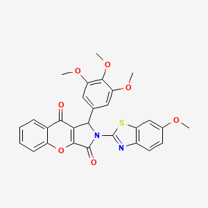 2-(6-Methoxy-1,3-benzothiazol-2-yl)-1-(3,4,5-trimethoxyphenyl)-1,2-dihydrochromeno[2,3-c]pyrrole-3,9-dione