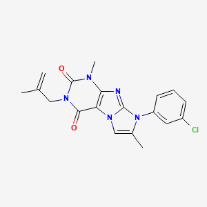 6-(3-Chlorophenyl)-4,7-dimethyl-2-(2-methylprop-2-enyl)purino[7,8-a]imidazole-1,3-dione