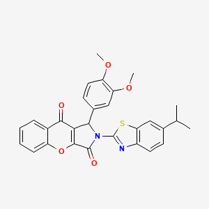 1-(3,4-Dimethoxy-phenyl)-2-(6-isopropyl-benzothiazol-2-yl)-1,2-dihydro-chromeno[2,3-c]pyrrole-3,9-dione