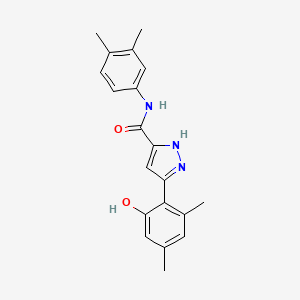 N-(3,4-dimethylphenyl)-5-(2-hydroxy-4,6-dimethylphenyl)-1H-pyrazole-3-carboxamide