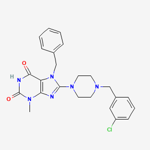 7-benzyl-8-(4-(3-chlorobenzyl)piperazin-1-yl)-3-methyl-1H-purine-2,6(3H,7H)-dione