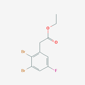 molecular formula C10H9Br2FO2 B1409964 Ethyl 2,3-dibromo-5-fluorophenylacetate CAS No. 1803778-51-9