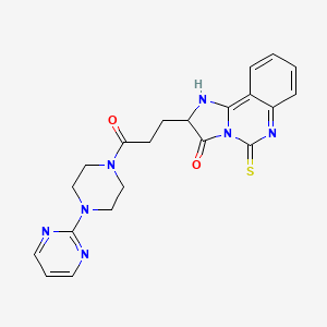 2-{3-oxo-3-[4-(pyrimidin-2-yl)piperazin-1-yl]propyl}-5-sulfanylidene-2H,3H,5H,6H-imidazo[1,2-c]quinazolin-3-one